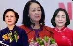 Trưởng Ban Tổ chức Trung ương Trương Thị Mai (giữa), Bộ trưởng Bộ Nội vụ Phạm Thị Thanh Trà (bìa trái), Trưởng Ban công tác đại biểu Nguyễn Thị Thanh (bìa phải) là 3 nữ lãnh đạo ngành tổ chức cán bộ