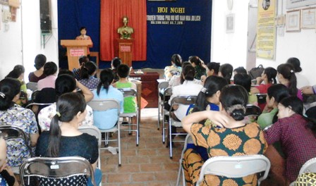 Hội nghị truyền thông "Phụ nữ với văn hóa du lịch" tại xã Gia Sinh, huyện Gia Viễn