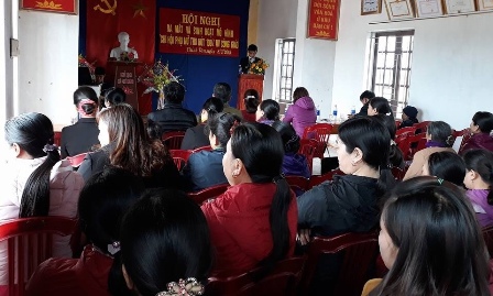 Ra mắt Mô hình "Chi Hội thu hút 100% phụ nữ Công giáo tham gia tổ chức Hội", thôn Mông Hưu, xã Chính Tâm, huyện Kim Sơn.