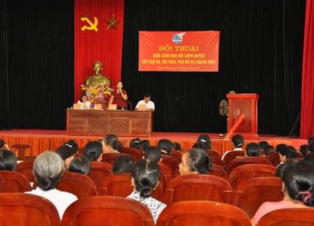 Hội LHPN huyện Yên Khánh tổ chức đối thoại với cán bộ, hội viên, phụ nữ xã Khánh Mậu
