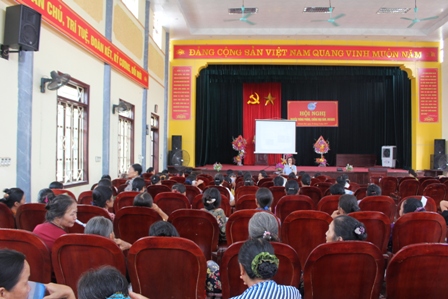 Toàn cảnh Hội nghị truyền thông tại xã Khánh Hải, huyện Yên Khánh