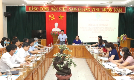 Đồng chí Đỗ Việt Anh, TVTU, Trưởng Ban Dân vận Tỉnh ủy, Chủ tịch Ủy ban MTTQ Việt Nam tỉnh phát biểu tại hội nghị.