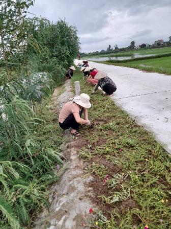 Phụ nữ xã Yên Mạc tích cực thực hiện công tác vệ sinh môi trường góp phần xây dựng nông thôn mới kiểu mẫu