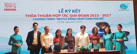 Hội Liên Hiệp Phụ Nữ Việt Nam và Công ty TNHH Nestlé Việt Nam ký kết thỏa thuận hợp tác chiến lược giai đoạn 2022 - 2027